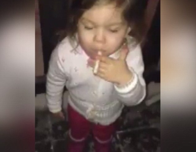 toddler smoking