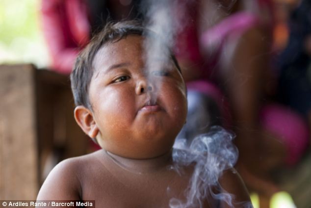 toddler smoking