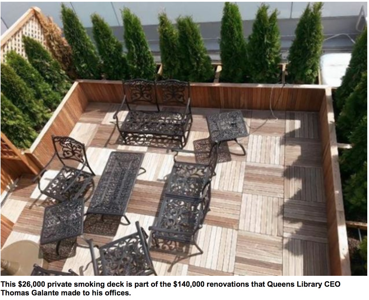 Click to enlarge Smoking Deck