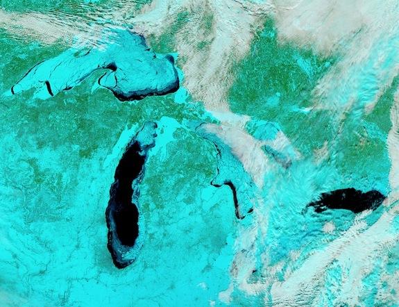 great lakes false color frigid 