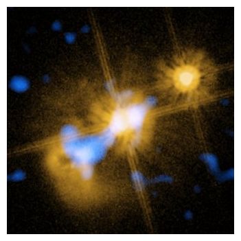 Click to enlarge HE0450-2958 Quasar