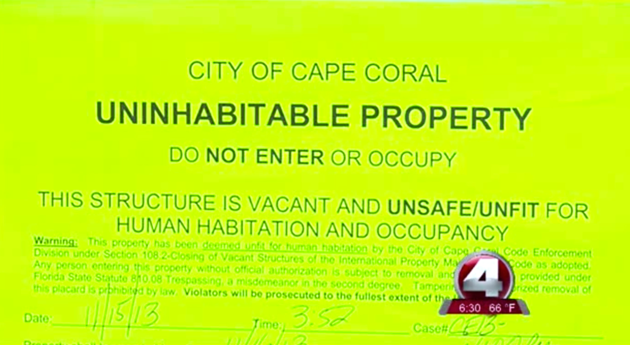 eviction notice off grid