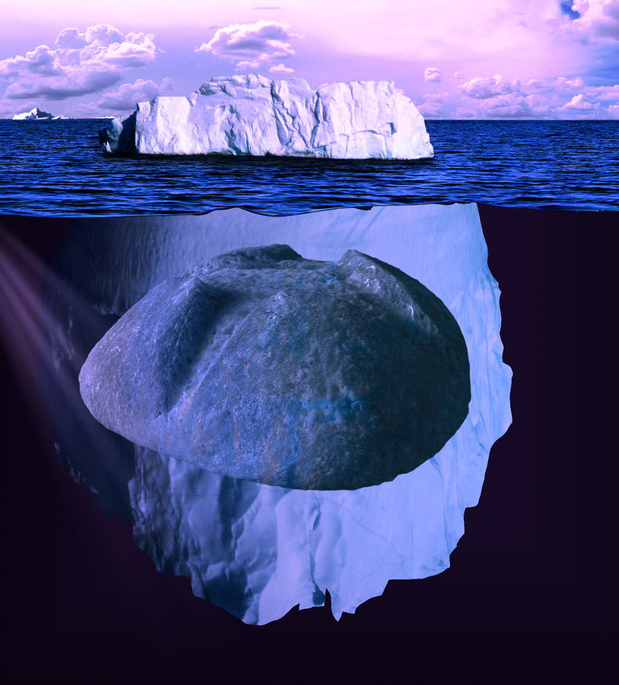 Click to enlarge celiac iceberg, eisberg, gluten