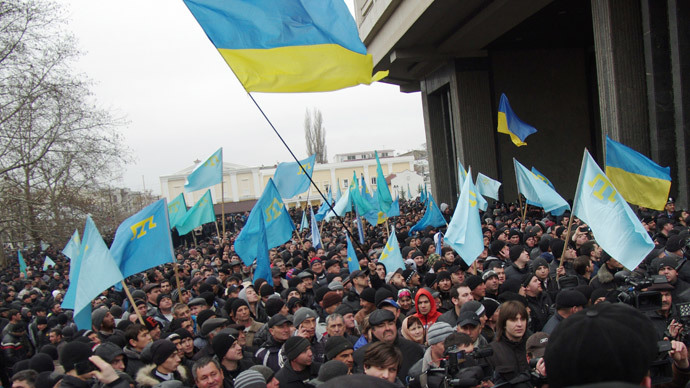 Pro-Ukrainian rally in Semfiropol