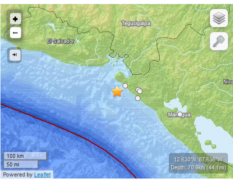 Earthquake  6.4 Nicaraqua