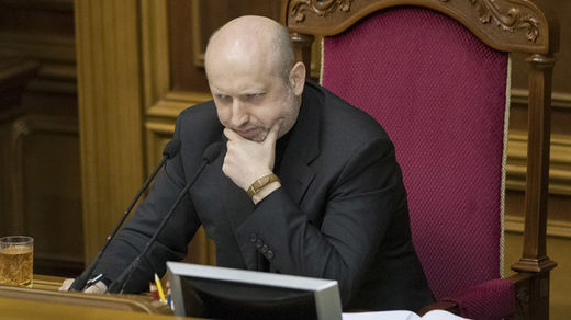 The self-proclaimed president of Ukraine Aleksandr Turchinov 