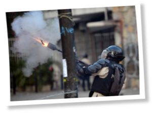 venezuelan police tear gas