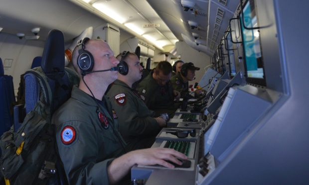 Click to enlarge Crew members, U.S. Navy P-8A Poseidon, Malaysia Airlines flight MH370