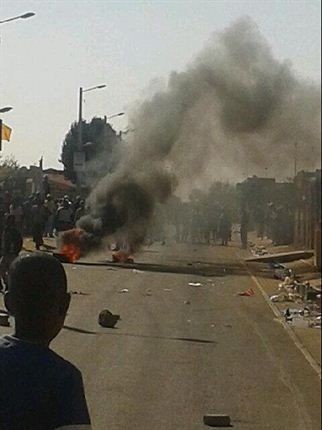 Click to enlarge South Africa protest