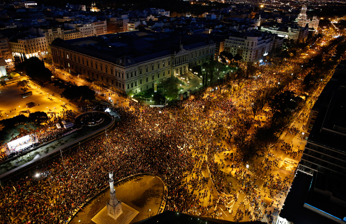 Click to enlarge Demonstration in Madrid