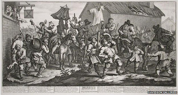 Click to enlarge Hudibras Encounters the Skimmington