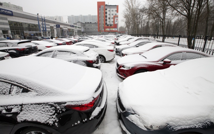 Snowfall in Moscow