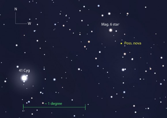 Click to enlarge Nova in Cygnus_2
