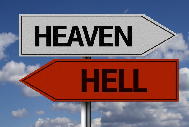 Click to enlarge heaven/hell sign