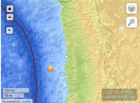Earthquake 6.1 Chile