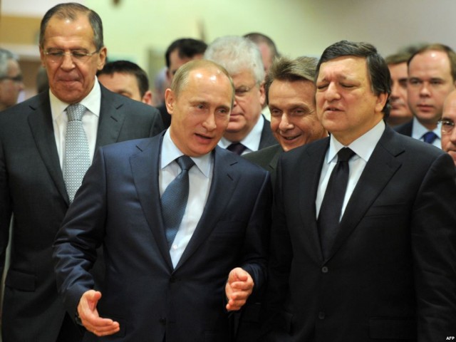 Putin, Lavrov and Barrosso in Brussels