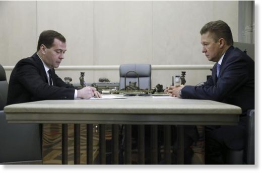Click to enlarge Gazprom and Medvedev