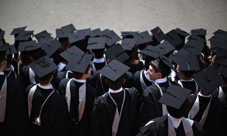 Click to enlarge Students graduating