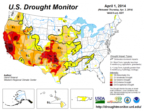 Click to enlarge US drought monitor