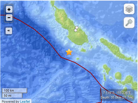 Earthquake 6.1 Papua New Guinea