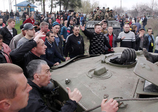 Click to enlarge People power in Kramatorsk