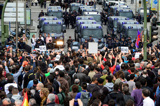 Click to enlarge protests in Spain