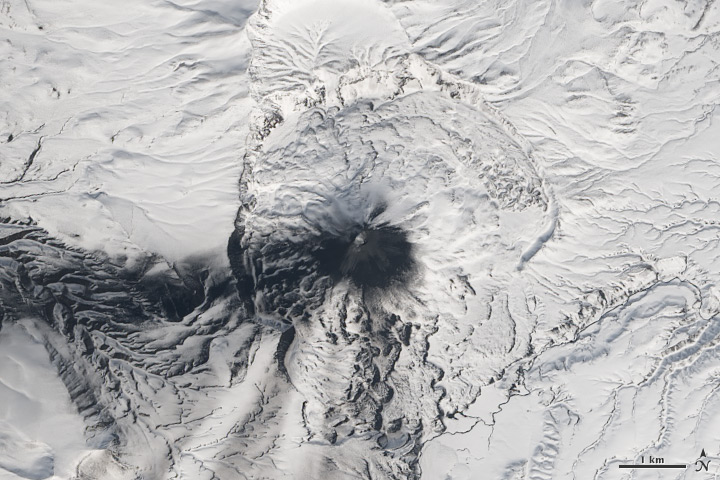 Karymsky Volcano in Kamchatka Peninsula