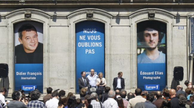 Click to enlarge Kidnapped French journalists