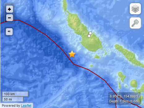 Earthquake 6.1 Papua New Guinea
