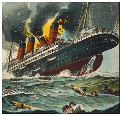 Click to enlarge Sinking The Lusitania_1