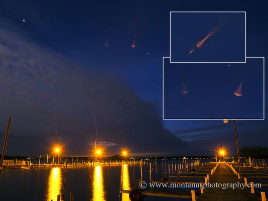 Lake Ontario lights in sky