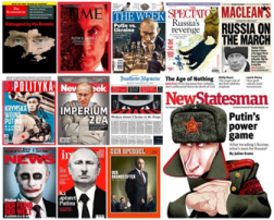 anti-putin propaganda collage