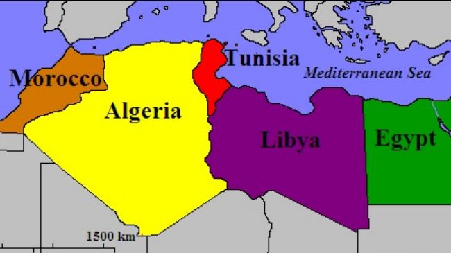 Click to enlarge Map of North Africa