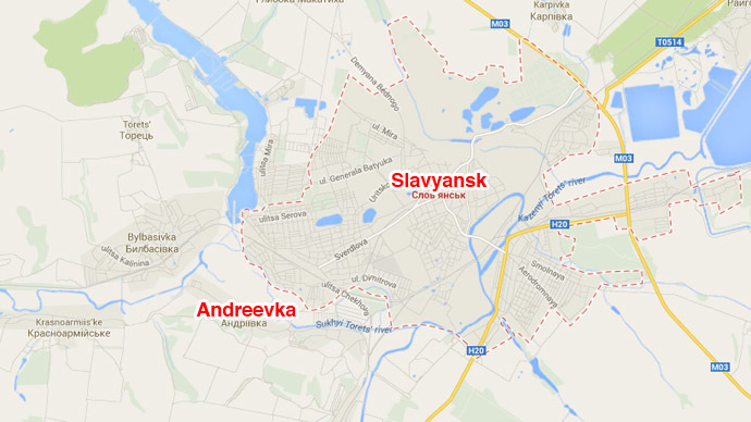 Map of Slaviansk