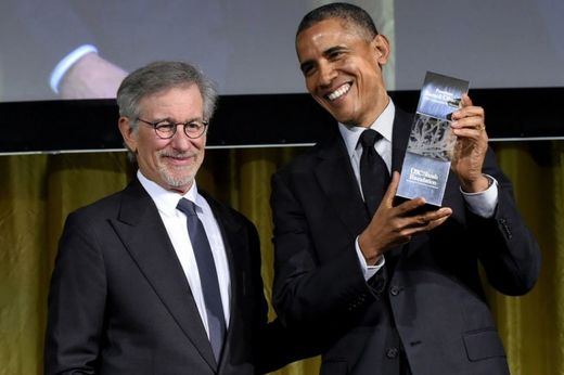 Spielberg and Obama, award
