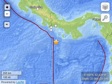 Earthquake 6.8 Panama
