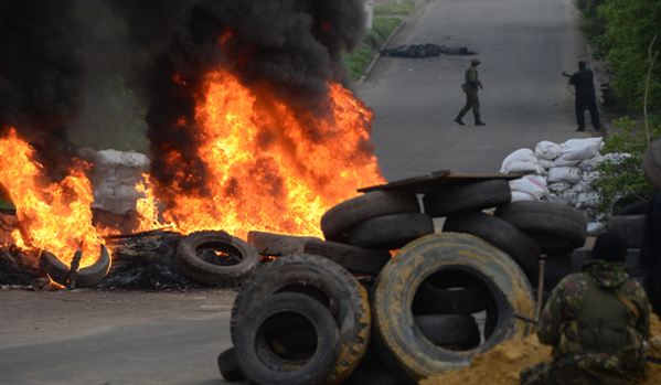 Road blockade ukraine