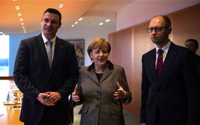 Merkel with Klitchsko and yats