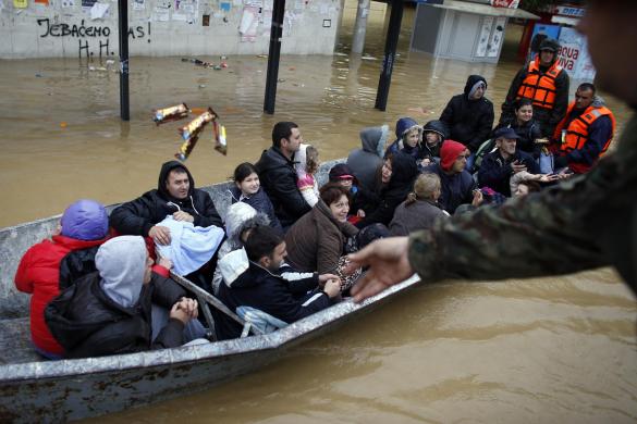 Click to enlarge Balkan floods