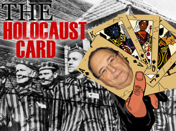 hand with cards, internment camp
