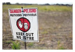 Pesticide Warning Sign