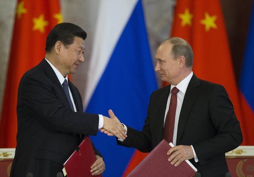 Presidents Xi Jinping of China and Vladimir Putin of Russia