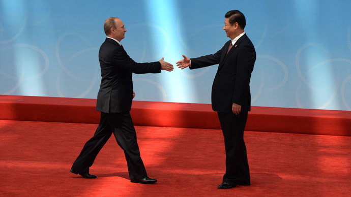 Presidents Xi Jinping of China and Vladimir Putin of Russia