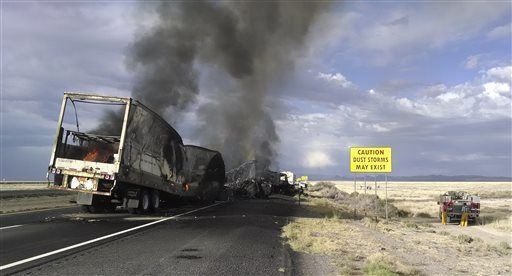 Dust storm crash