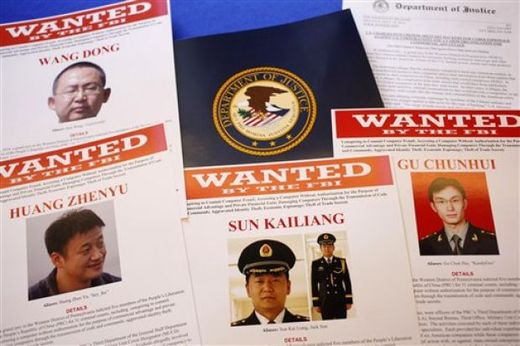 Click to enlarge wanted posters Chinese cyber spies