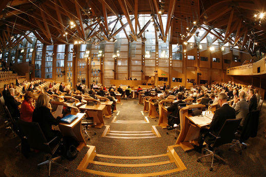 Click to enlarge Scottish parliament in session