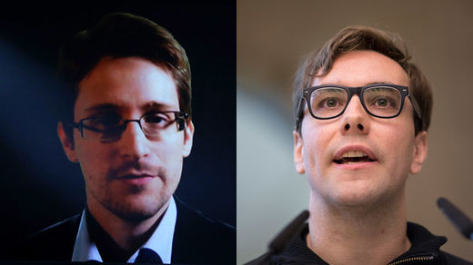 Click to enlarge Edward Snowden, Jacob Applebaum