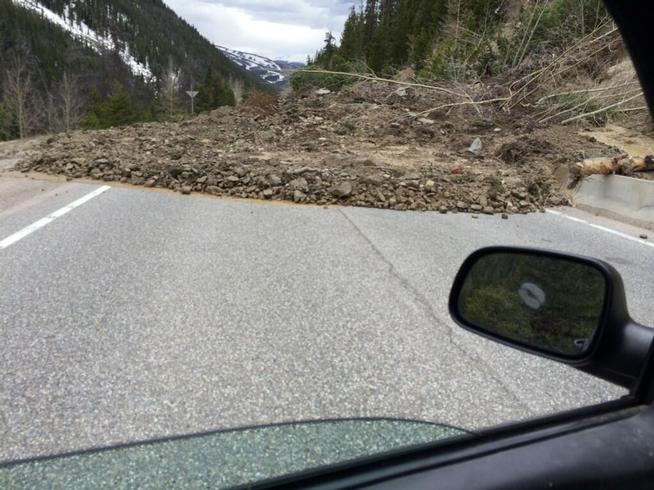 rock slide on US 6