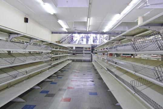 empty store shelves food shortages