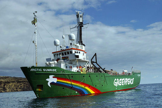 Click to enlarge arctic sunrise greenpeace